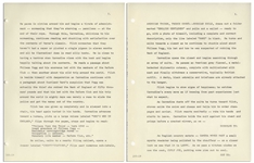 Moe Howard's Script Treatment for ''The Three Stooges Go Around the World in a Daze'', With Working Title ''The Three Stooges Go Around the World on Eighty Cents'' -- 68pp., Very Good Plus